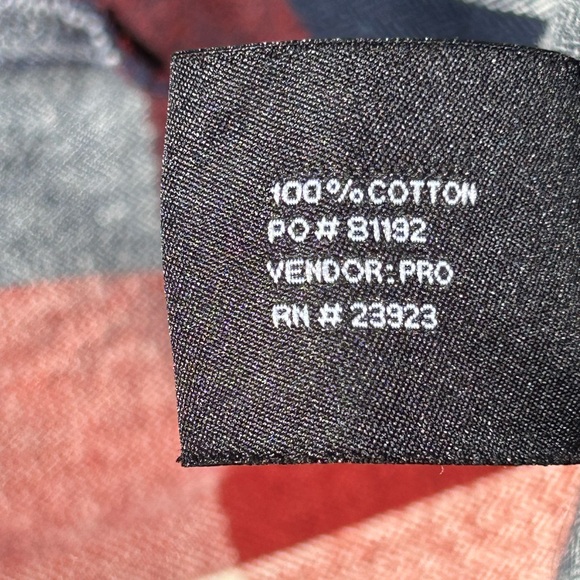 NWOT WORK ‘N SPORT sXL men’s flannel Super thick, soft flannel w/rust/navy plaid - Picture 4 of 5